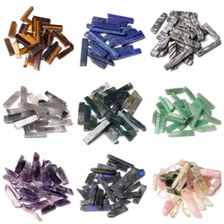 5pcs Natural amazonite Labradorite clear quartz crystal stone point beads pendant loose drill spacer lazuli beads jewelry making