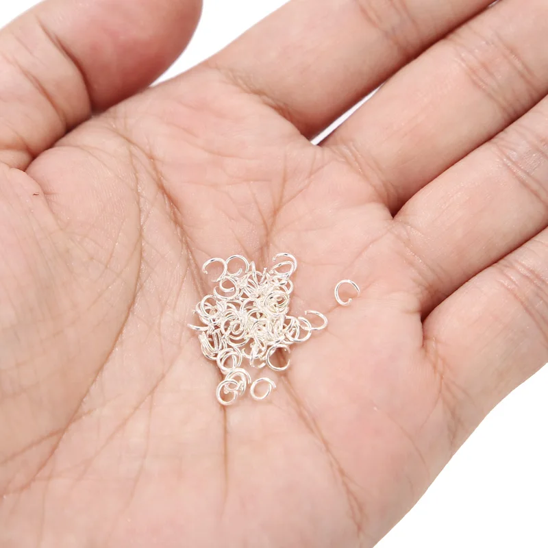 100pcs Stainless Steel Silver Tone Jump Rings for Jewelry Making Bracelet DIY Accessories 4mm Open   Repair