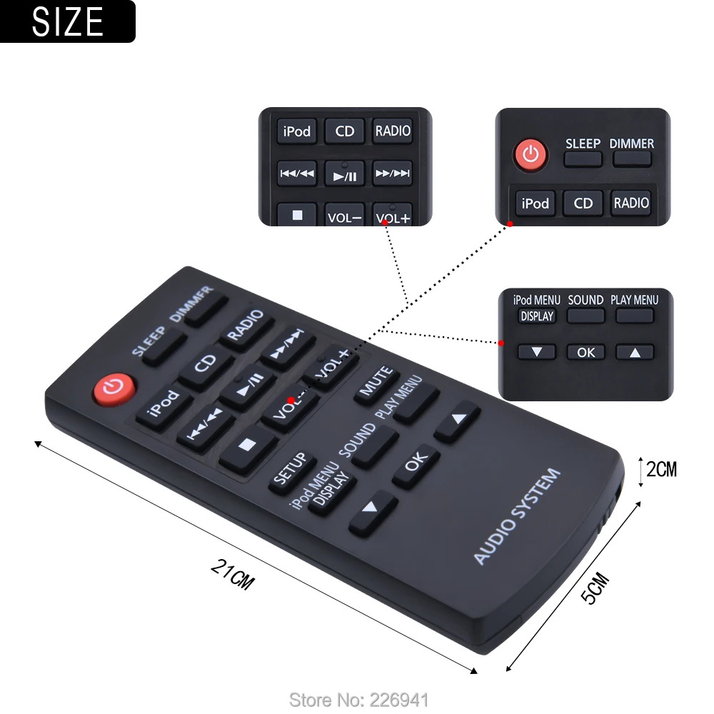 Nieuwe N2QAYC000058 Voor Panasonic Audio Systeem Afstandsbediening Voor SC-HC27 SC-HC38 SC-HC58