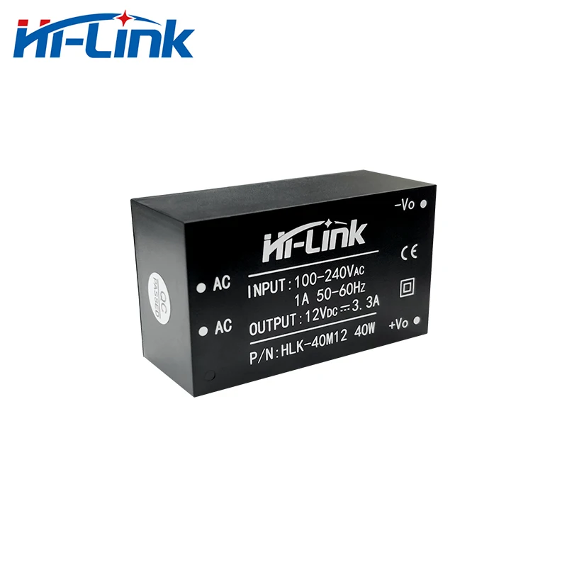 Ce/rohsガン電源モジュール85-264v 12v 3.3A出力ac dcコンバータ回路にHLK-40M12 2ピース/ロット