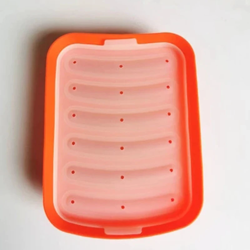 Six-Piece Lid Silicone Homemade DIY Sausage Mold Silicone Dropshipping Hot Dog Rapid Prototyping Ham Mold Baking Kitchen Gadget