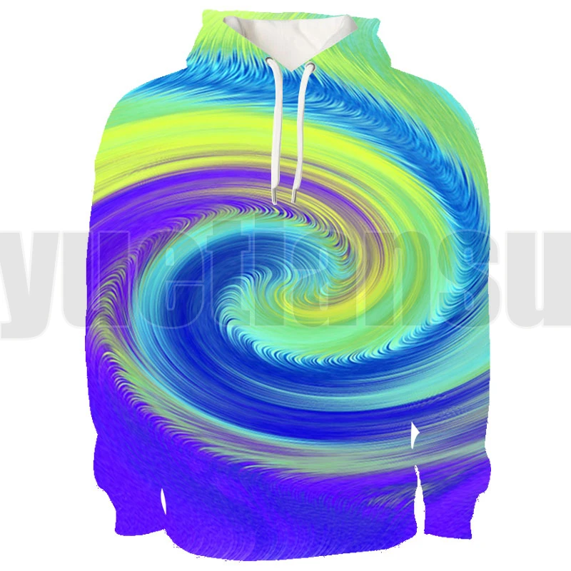 3D Tie Dye Hoodie Children Sweatshirt Long Sleeve Tracksuit Abstract Color Block Casual Tops Harajuku Streetwear Pullovers Cloth