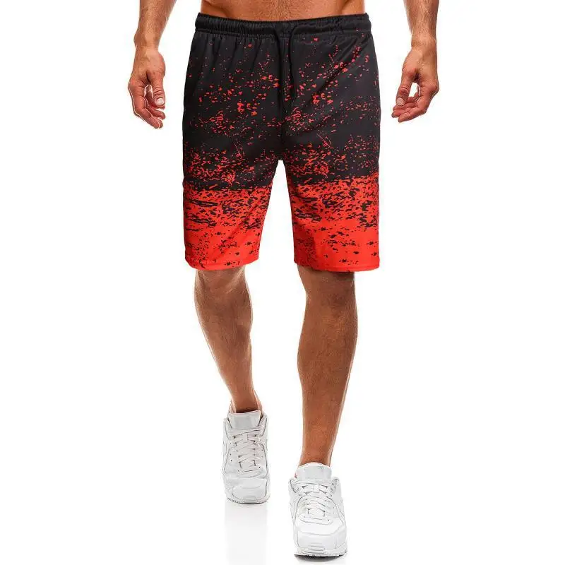 Summer shorts men's digital printing gradient casual shorts beach men's pants sports pants