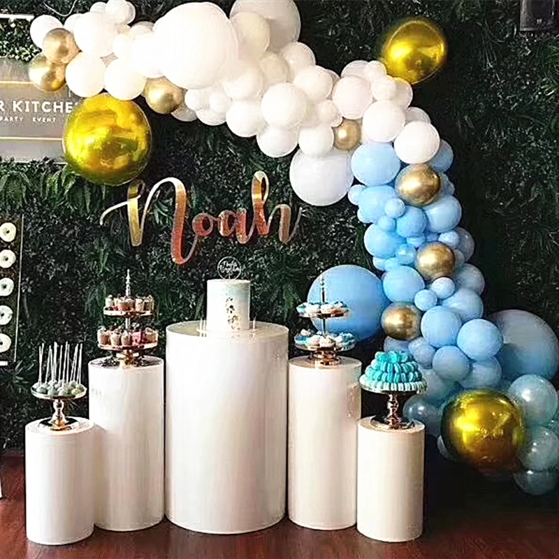 wedding  kids party stage backdrops cylinder column large arch for flower balloons dessert table tall cake stand pillar holders