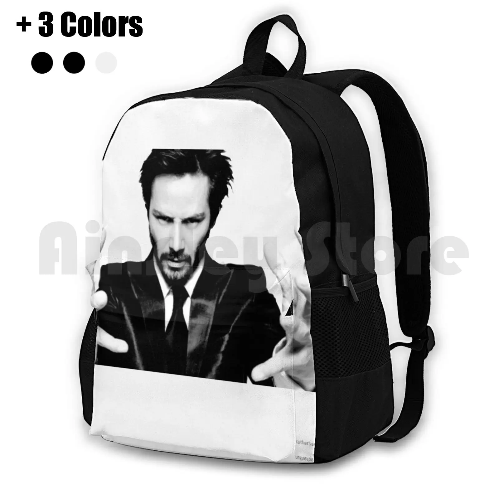 He's Got The Whole World In His Hands Outdoor Hiking Backpack Riding Climbing Sports Bag Keanu Reeves Keanu Intense Keanu