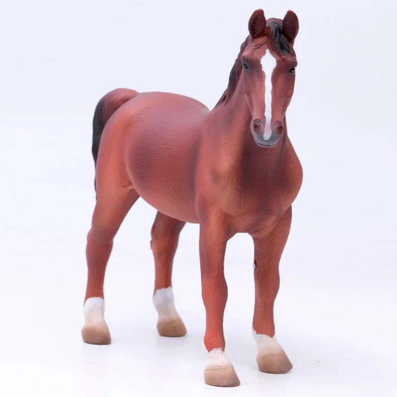 2021 New CollectA Miniature Animal Toys Horse Country Hackney Stallion Chestnut PVC Plastic Model #88915