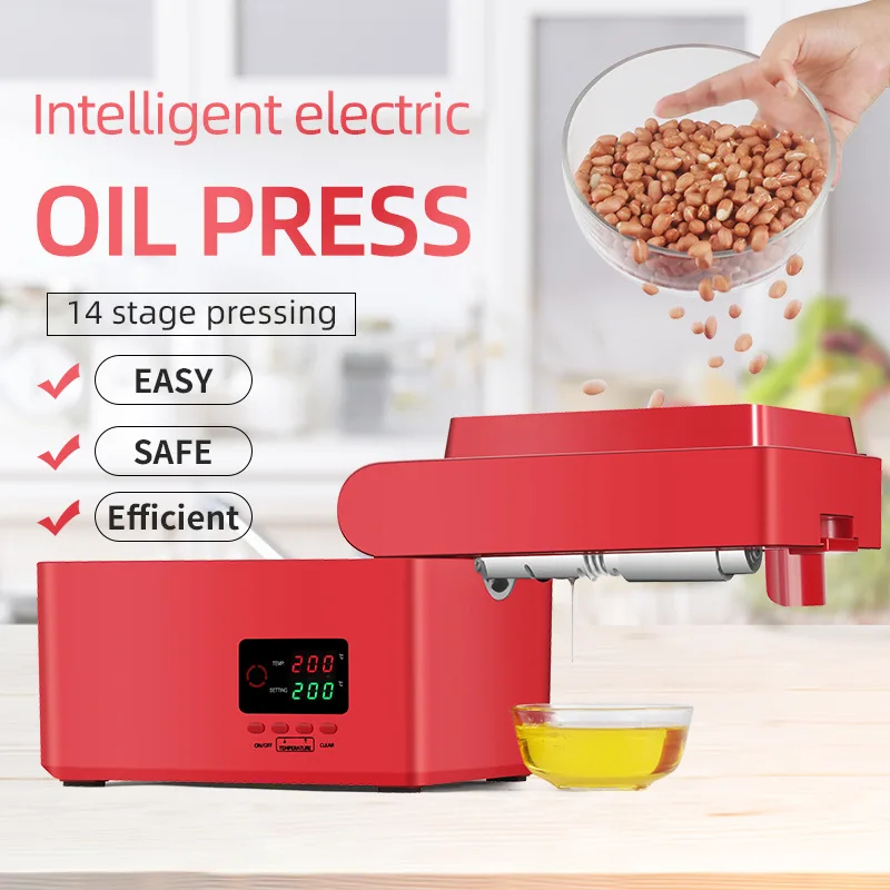 RG-108 Home Oil Press Intelligent Electric Small Cold Oil Extractor Flax Sunflower Oil Presser