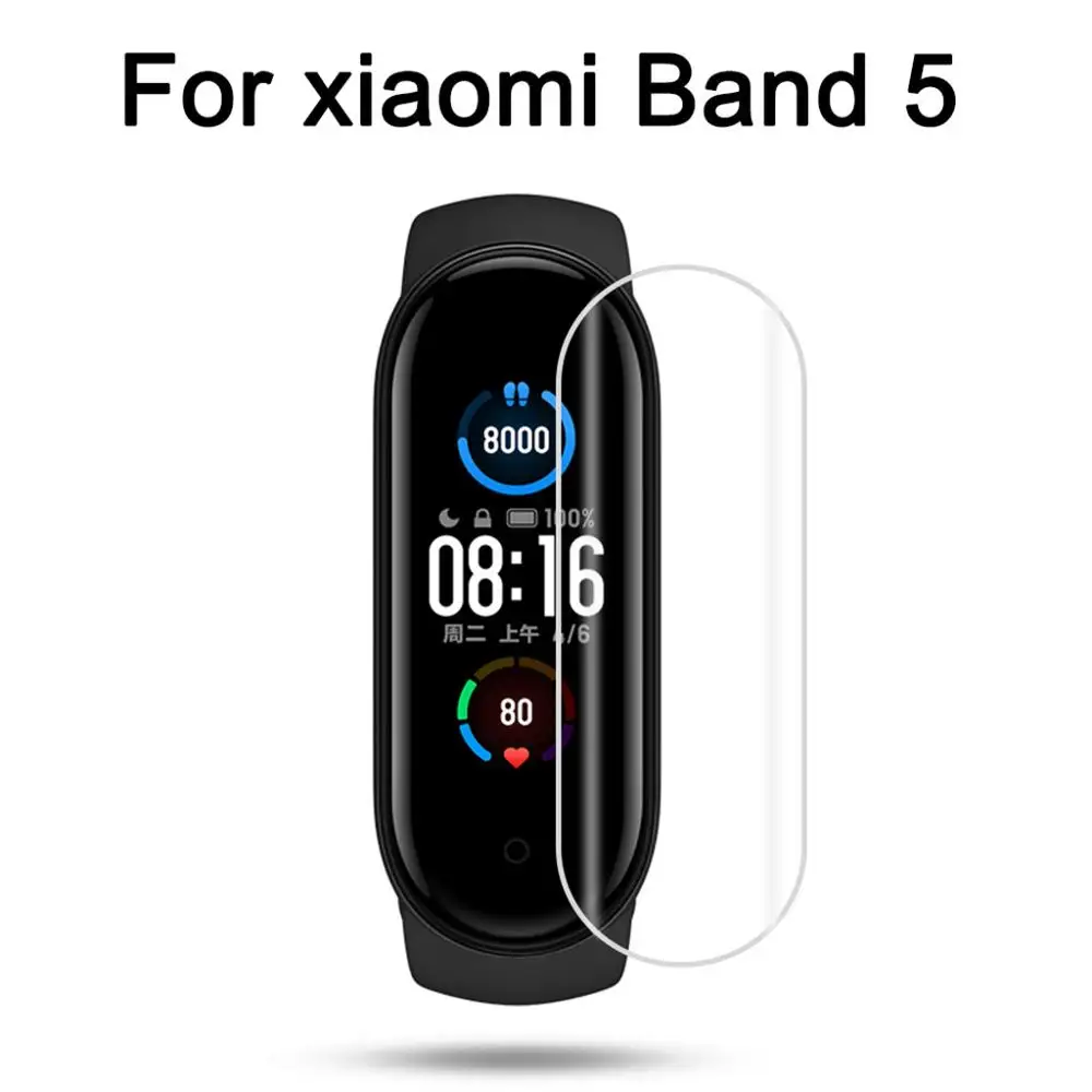 3Pcs For Xiaomi Mi Band 5 Protection Films Soft TPU Protective Tempered Film Full Screen Permeability Film HD Protective Films
