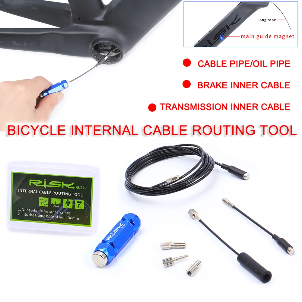 Routing Tool Bicycle Internal Cable Barke Shift Cable Hydraulic Wire Inner Cable Guide With Magnet Shift Fit Carbon Fiber Frame