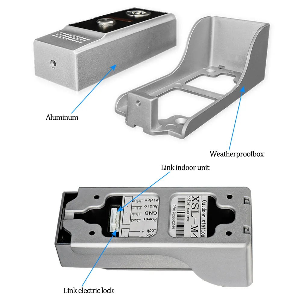 Imagem -06 - Sistema de Interfone com Vídeo e Campainha Tela de 4.3 com Monitor de Porta Câmera de Visão Noturna Áudio Bidirecional Tvl 25 Toques