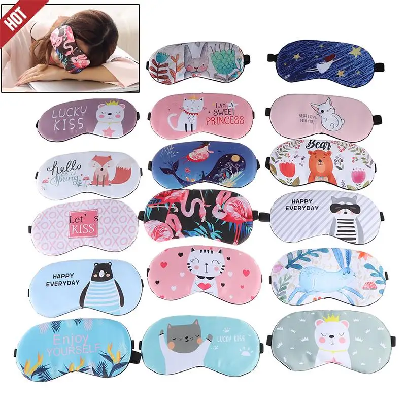 Cotton Cut Cartoon Eye Cover Sleeping Mask Creative Funny Eyepatch Sleep Mask Travel Relax Eye Band Sleeping Aid Kids Blindfold