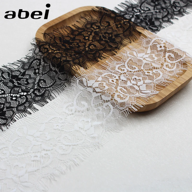 9cm 3yards DIY cosplay lace Embroidery French Eyelash Lace Ribbon Sewing Underwear Decoration Trims Handmade Accessories