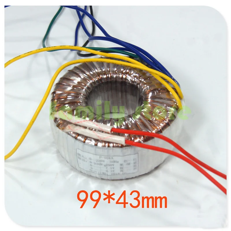 qingning 11MA 11Ω 90W pure copper toroidal transformer 0-220-250V 6.3V 7.5V tube amplifier pre-stage transformer, DC filament