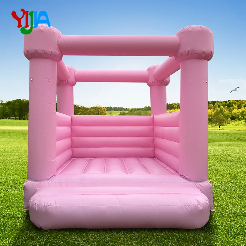 

4*3*3m Commercial Pink Wedding Inflatable Bouncy Castle White Moon Bounce House/Bridal Bounce For Wedding Party Decorate