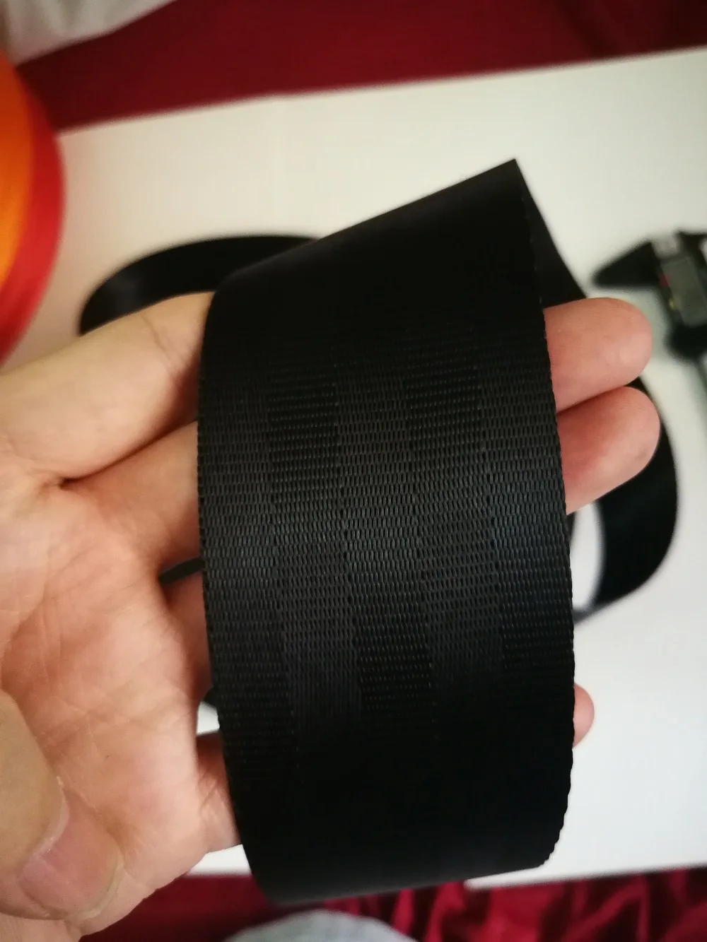 Black 3M-30M car seat belt webbing 3C standard certification car child seat belt swing belt