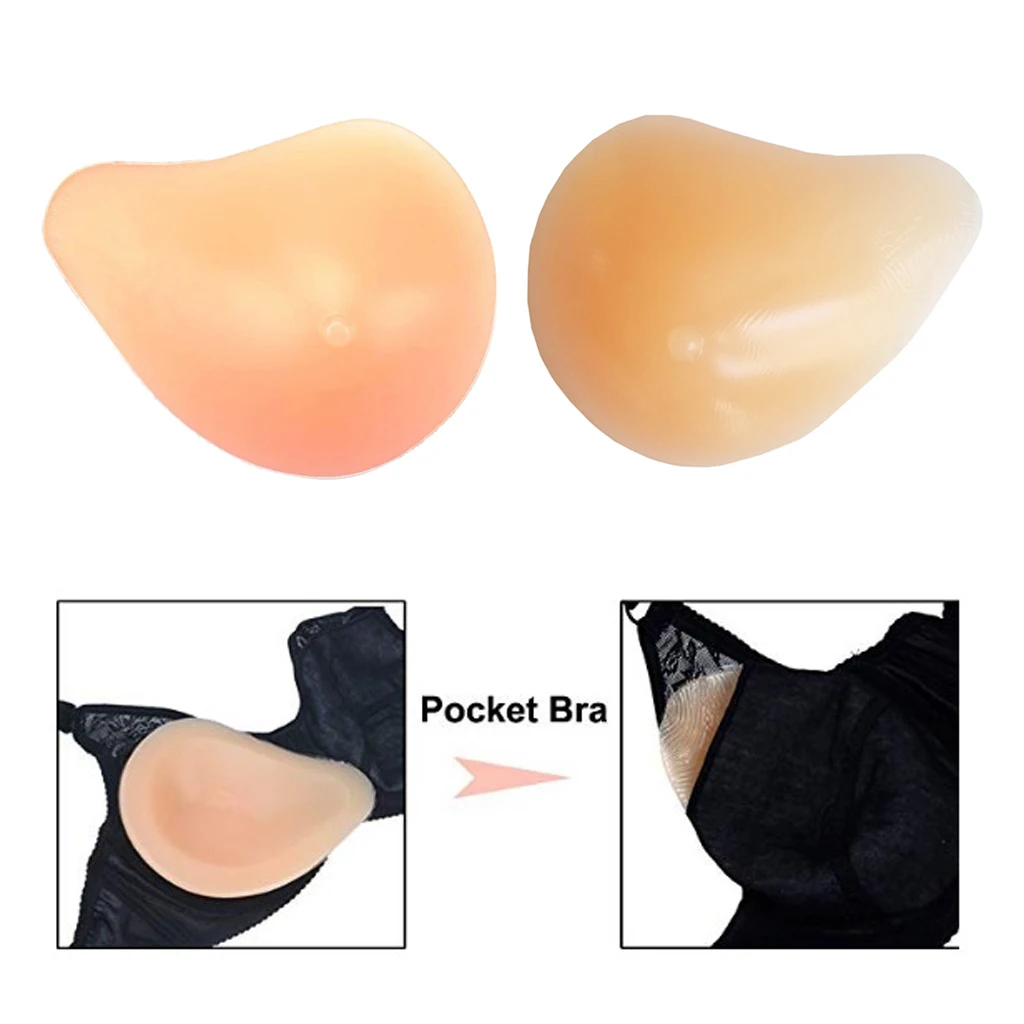 Silicone Breast Forms Mastectomy Transvestite Bra Pads Insert A/B/C/D Cup