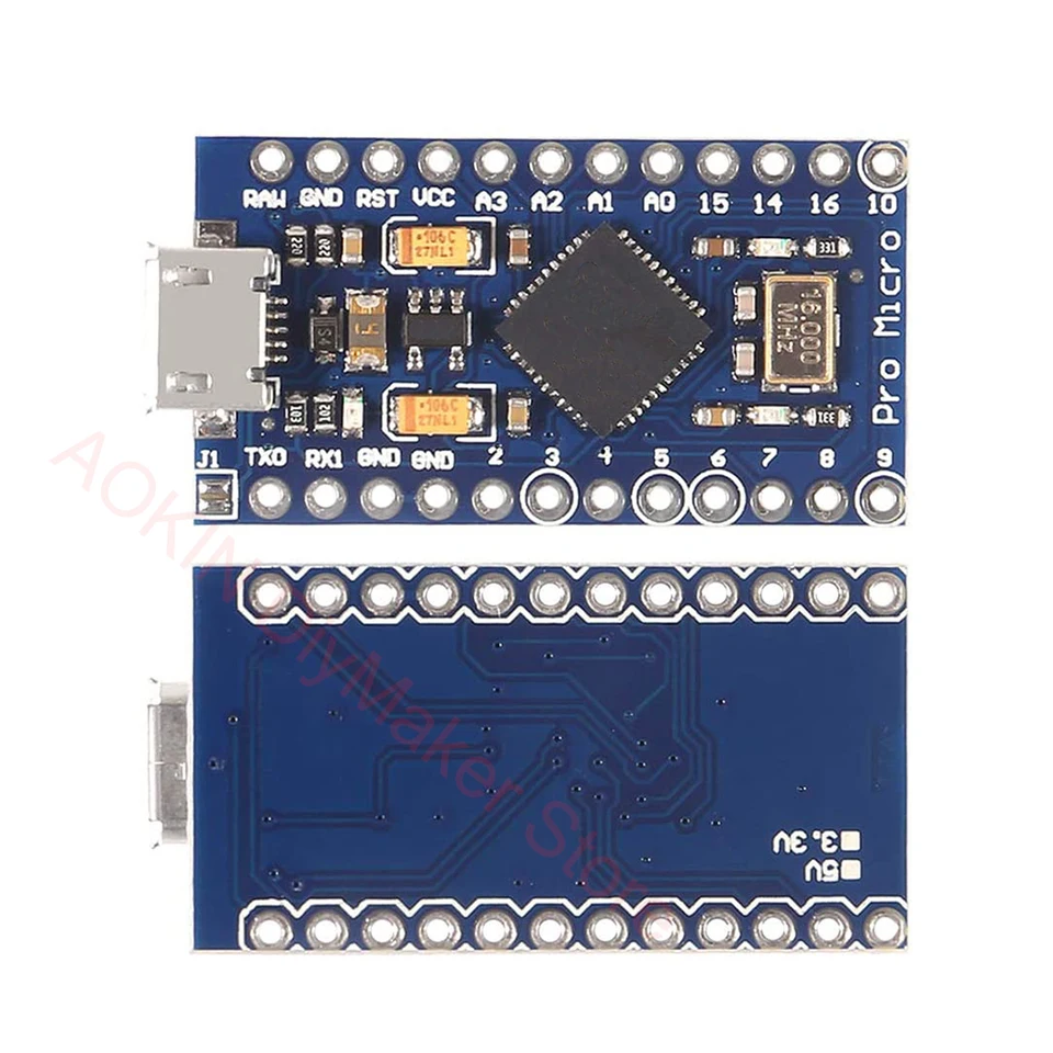 Produktbild von Pro Micro 32U4 Entwicklungsboard 5V/16MHz Mit Typ-C – Kompatibel Mit Arduino IDE