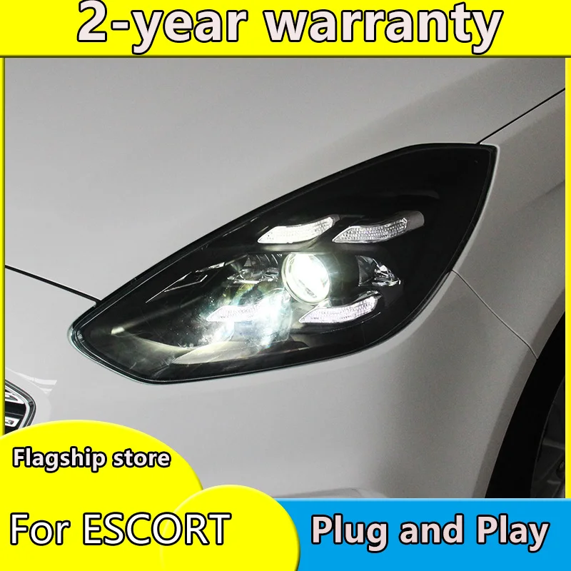 car styling For Escort headlights 2019 2020 All LED head light led Lens Projector led Turn Signal LED DRL