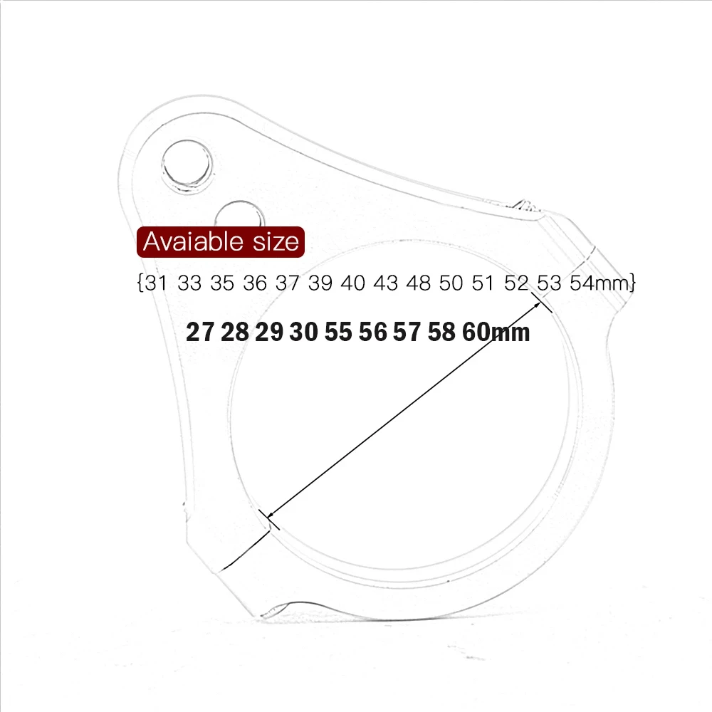 29-60 31 32 33 35 36 37 39 40 41 43 45 47 48 49 50MM Zacisk stabilizatora amortyzatora ukลadu kierowniczego Wspornik adaptera montaลผowego do HONDA
