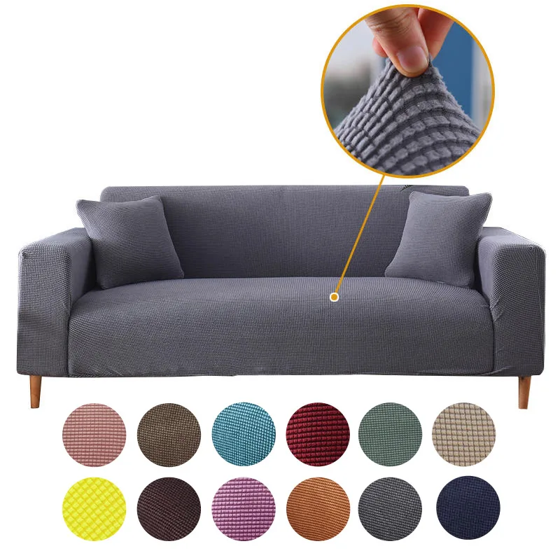 Elastic Armrest Sofa Covers 3 Seater for Living Room L Shape Large Couch Cover Dog Cat Kids Dust-proof Slipcover Cushion Cover