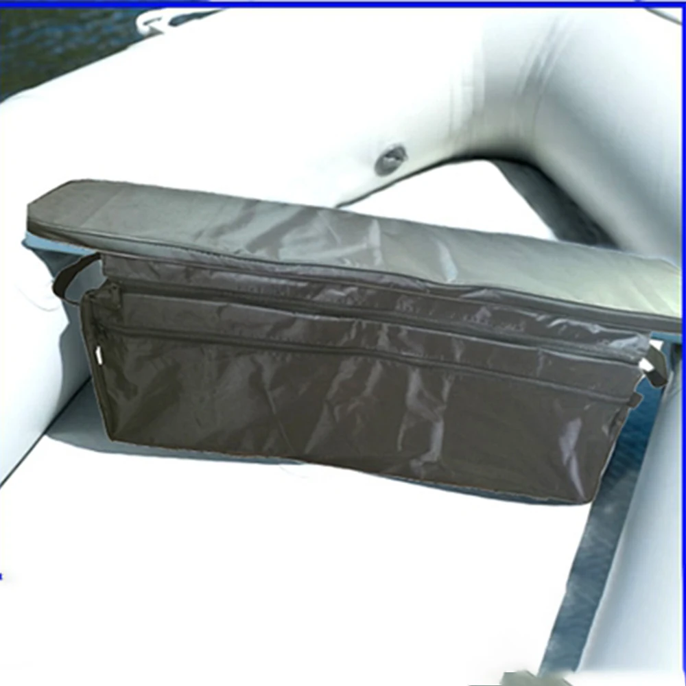 PVC Inflatable Boat Seat Storage Bag, Set of Soft Pads with a Bag for a Boat, 80x21cm