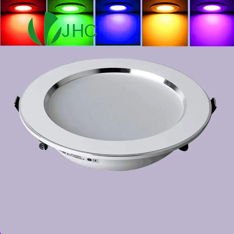 

LED Panel Lamp 5w 7w 9w 12w 18w DownLight 230V RGB Downlight Aluminum indoor party bar ktv light Lamps Color Downlight