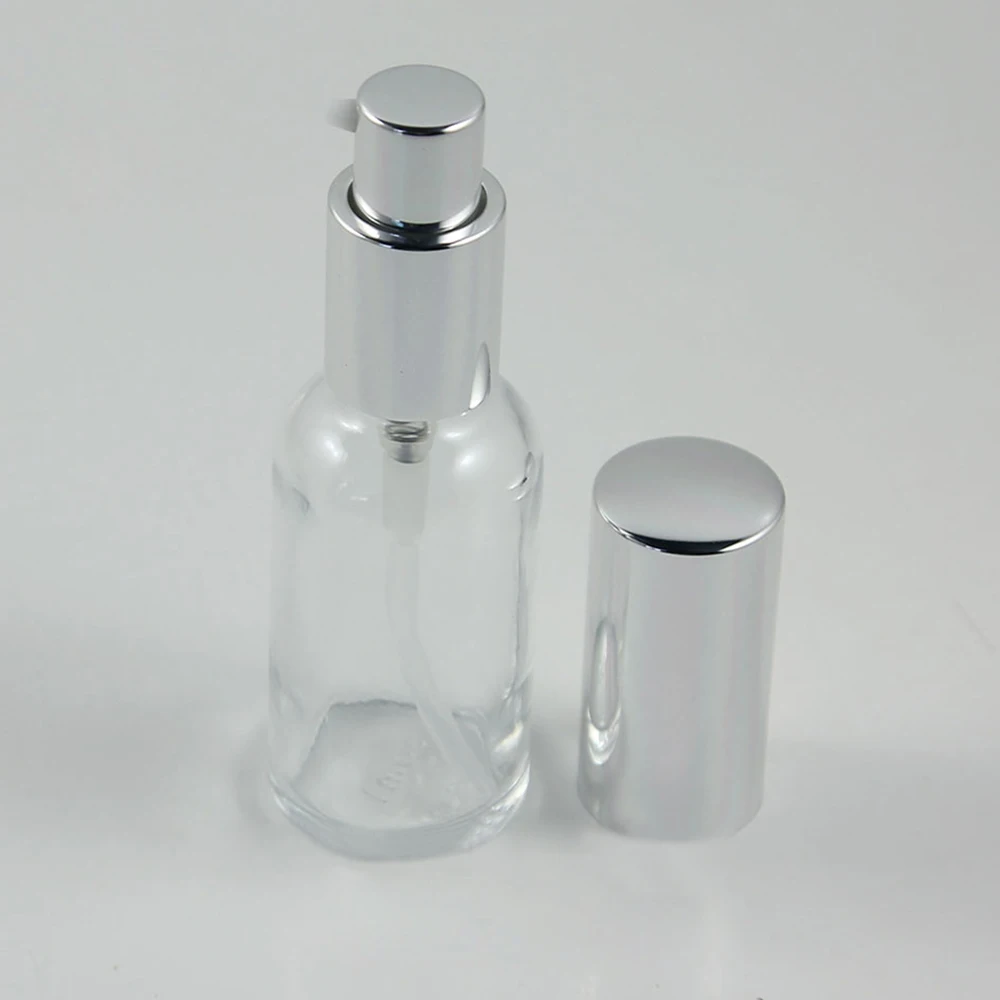 

50pcs/lot 30ml Glass Lotion Pump Bottle Perfume Liquid Spray Glass Bottle Makeup Tools Packaging