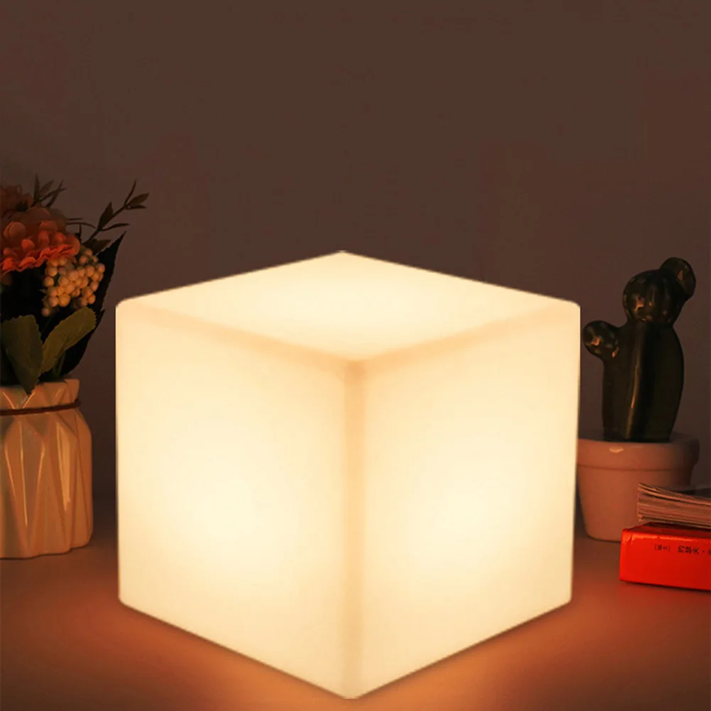 10CM/15CM/20CM RGB LED Light Cube Seat Chair Waterproof IP68 Rechargeable LED Lighting + Remote Control for Bar Home Decor