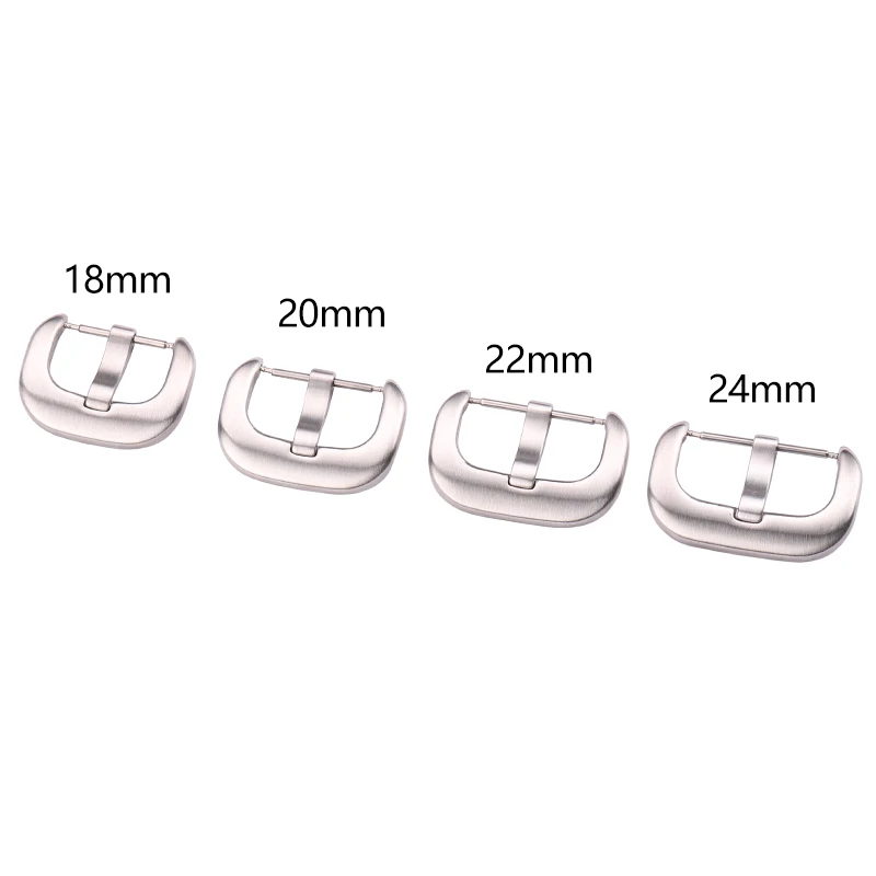 316l Stainless Steel Watch Buckle 18mm 20mm 22mm 24mm Watch Band Strap Silver Brushed Clasp Watch Accessories