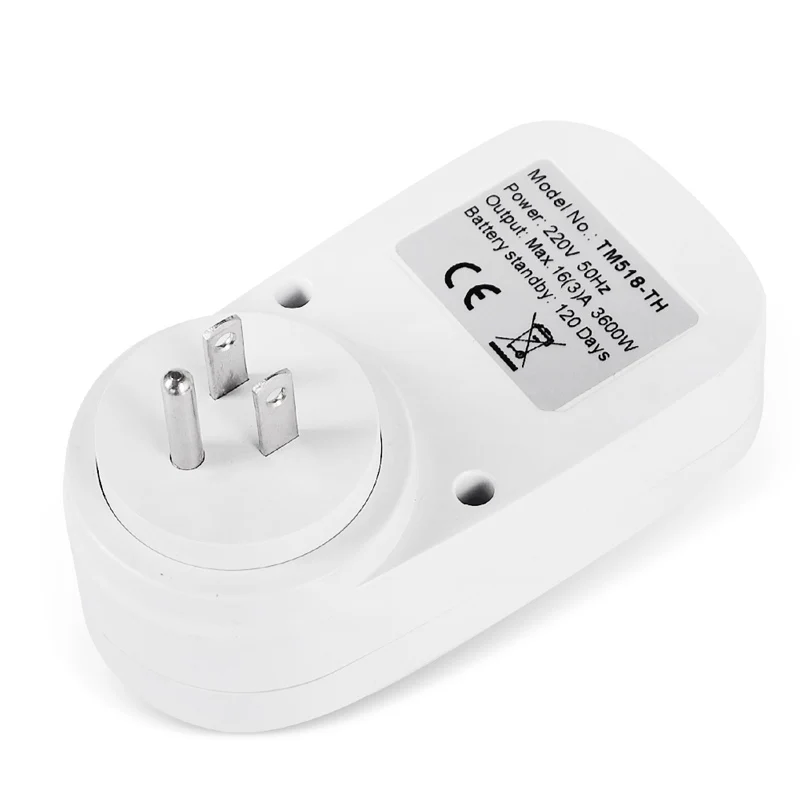 Thailand Plug-in Outlet Digital Timer Plug 7 Days Weekly Programmable Plug Timer Switch Countdown Socket 220V Timers Module Trig