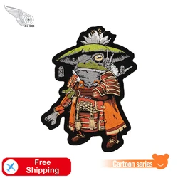 Japanese Cartoon Character Patches Frog Guard Embroidered Iron on for Clothes Patch DIY Hot Sales Cool Punk Badges Biker Sticker