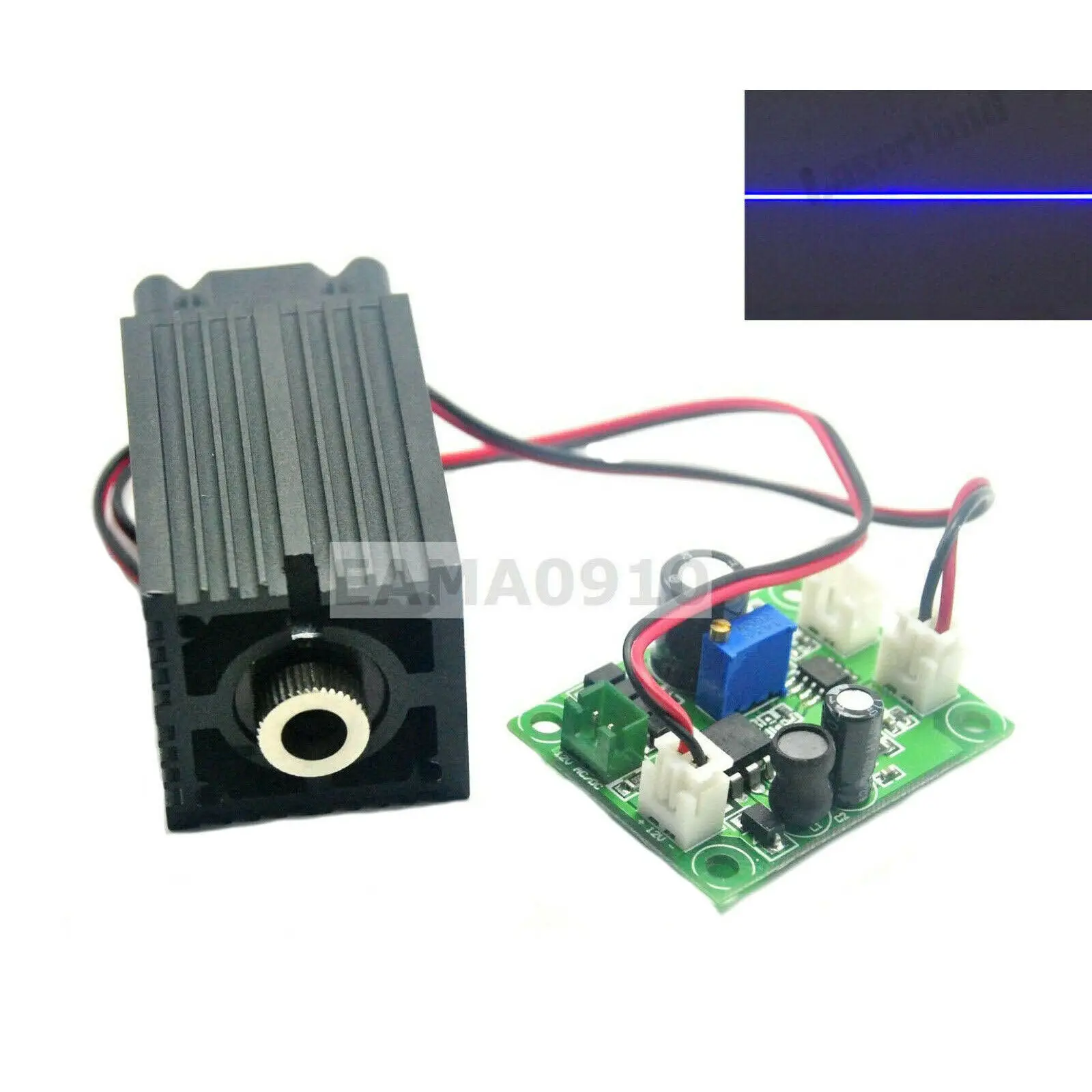 Blue 450nm 100mW Focusable Line Laser Module w/TTL +Driver +Long-time Working GD