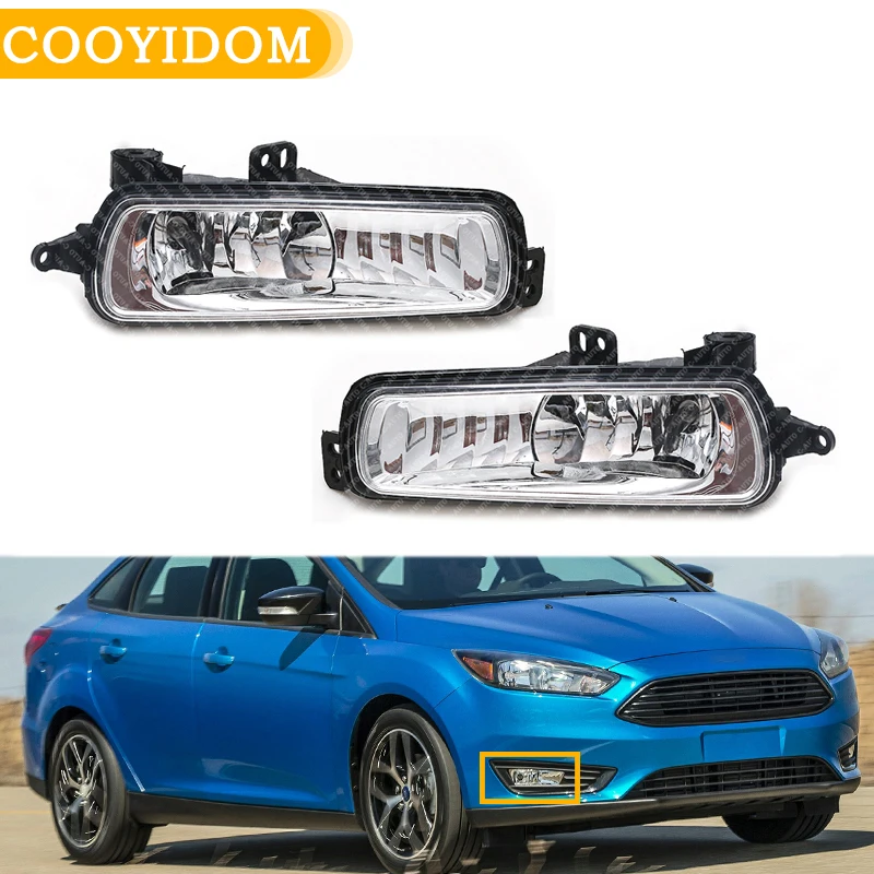 Fog Lamp Clear Car Front Bumper Grille Driving Fog Lights For Ford Focus 2015 2016 2017F1Eb-15A254-Ab F1EB-15A255 Driving light