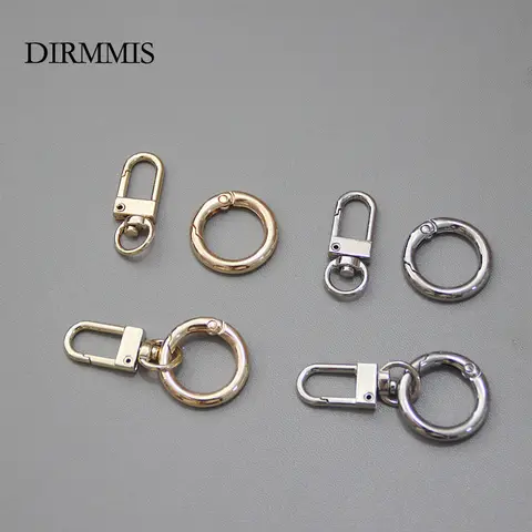새로운 여성 가방 액세서리 금속 가방 부품 DIY 열쇠 고리에 대한 럭셔리 수제 라운드 링 서클 연결된 후크 가방 버클 걸쇠