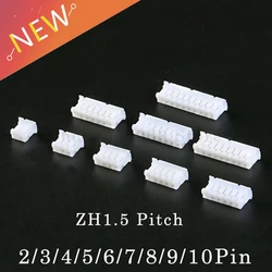 50Pcs ZH1.5 Connector 1.5MM PITCH FEMALE HOUSING Plastic Shell Plug 2P/3P/4P/5P/6P/7P/8P/9P/10P FOR PCB BOARD ZH