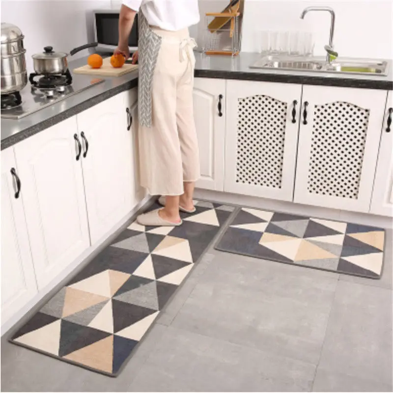 

Kitchen Mat Cheaper Anti-slip Modern Area Rugs Living Room Balcony Bathroom Printed Carpet Doormat Hallway Geometric Bath Mat