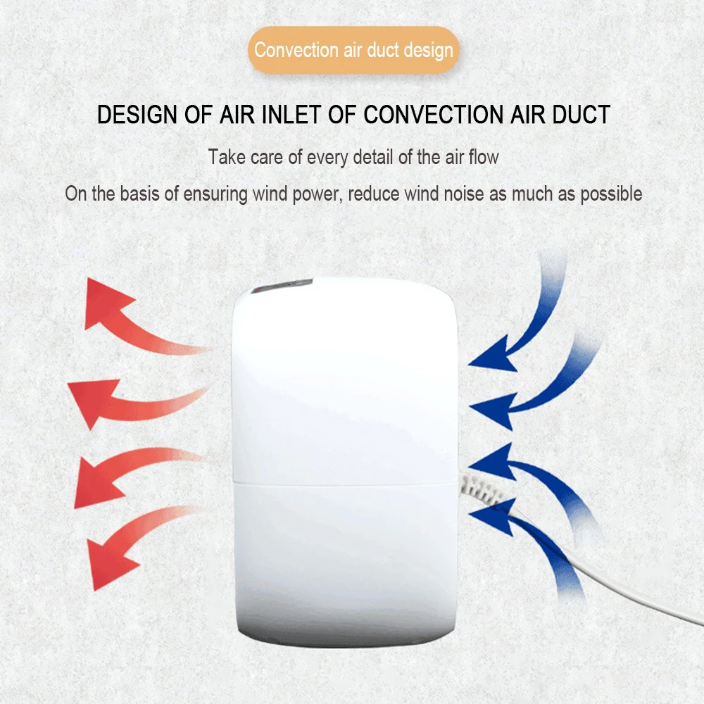 Mini aquecedor elétrico termoventilador para o lar, 500w, aquecimento, ventilador de ar quente, aquecedores de sala de escritório, prático