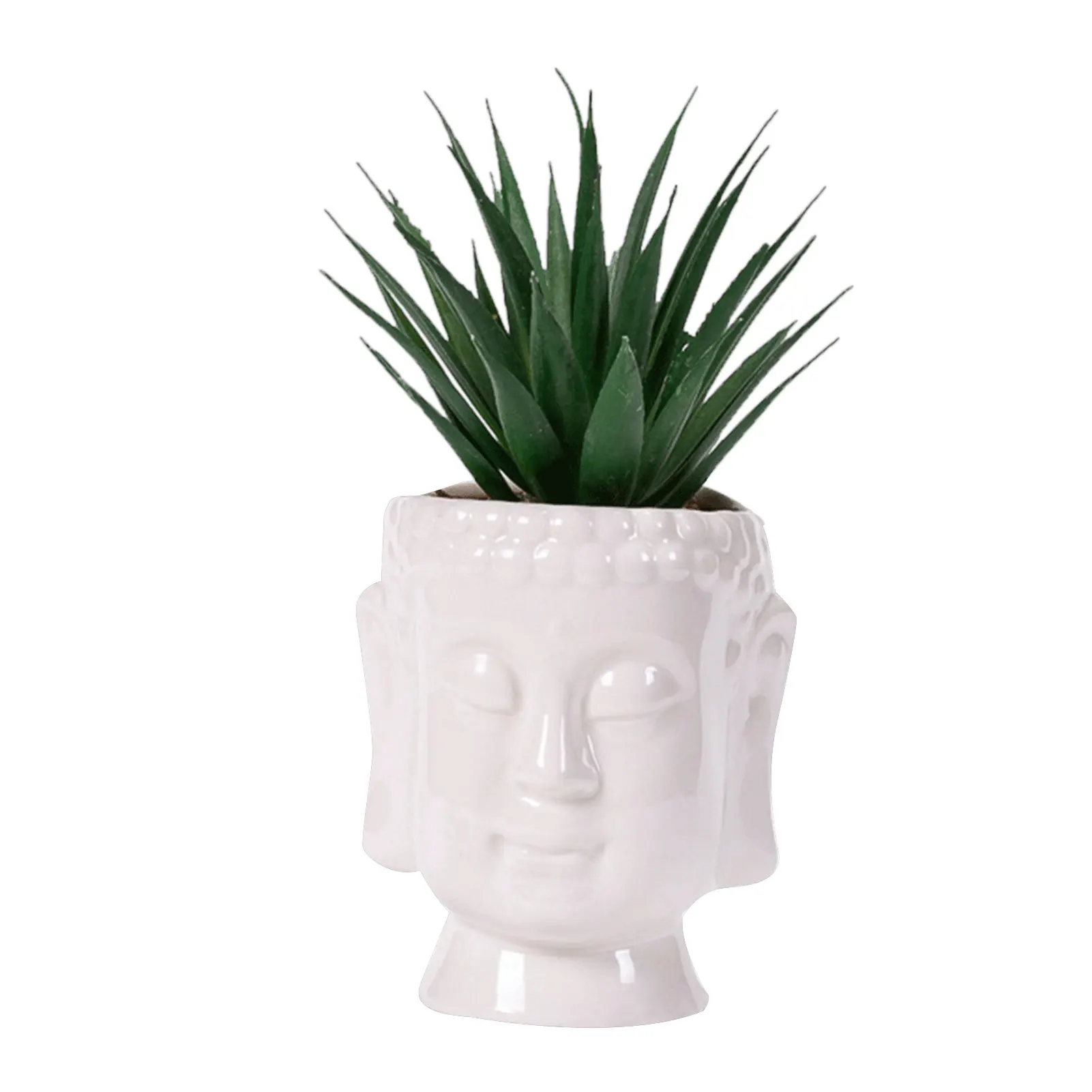 Simulation Of Buddha Pottery Flowerpot Living Room Bedroom Green Plant Fleshy Flowerpot Ornaments Home Interior Decoration