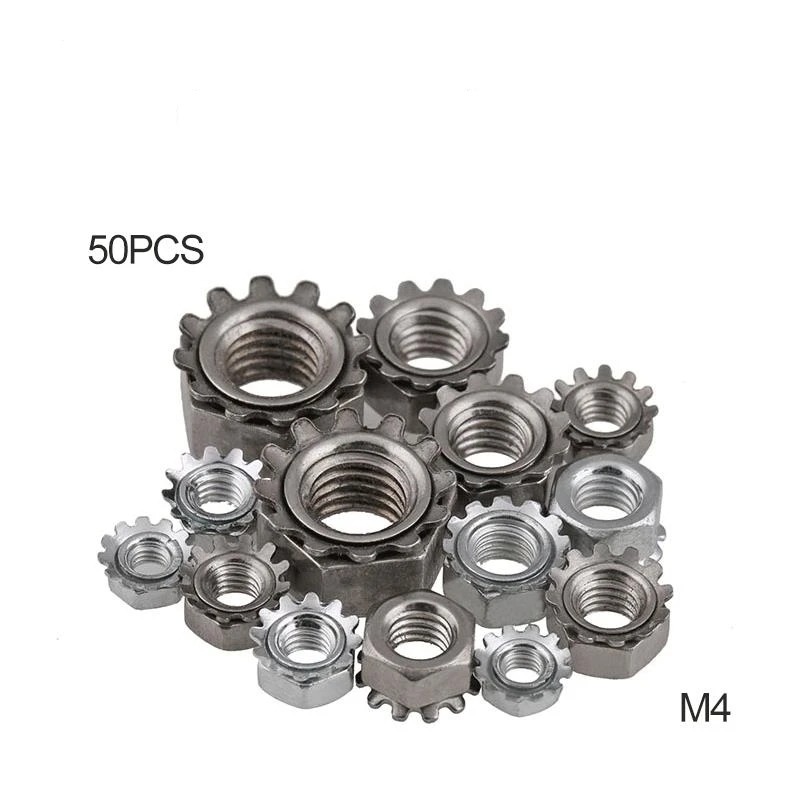 Freies verschiffen 50PCS Angebote Mehr K-typ Getriebe Mutter Mutter Zahn Mutter Kappe Mutter K M4