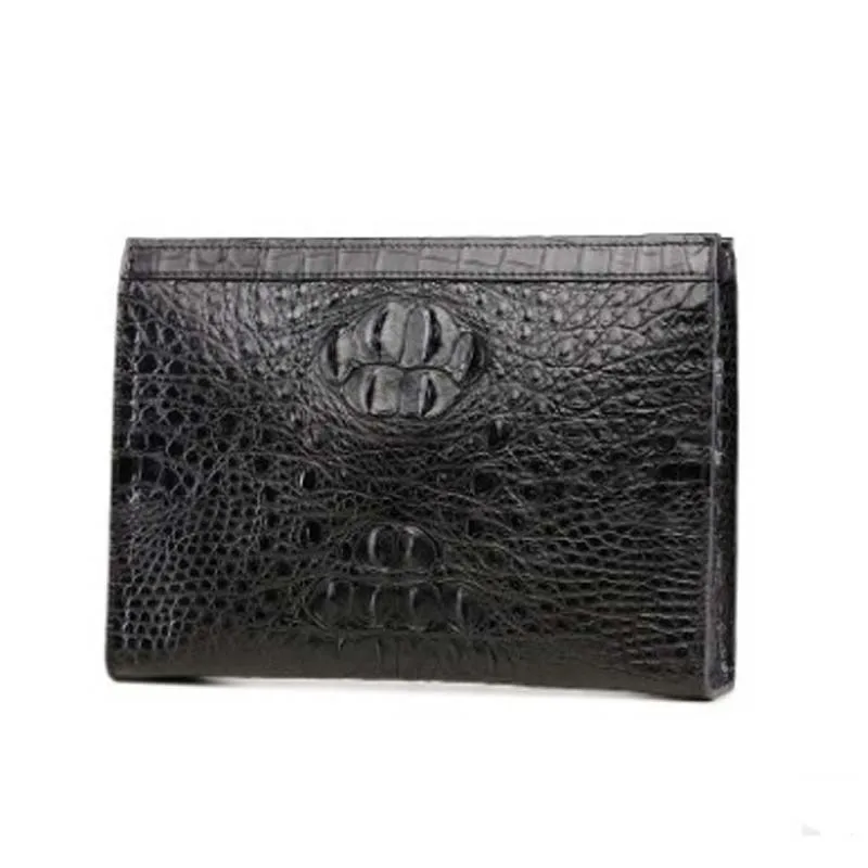 

LINSHE Genuine crocodile leather Handbags malenew crocodile men Hand caught The large capacity envelope bag men clutch bag