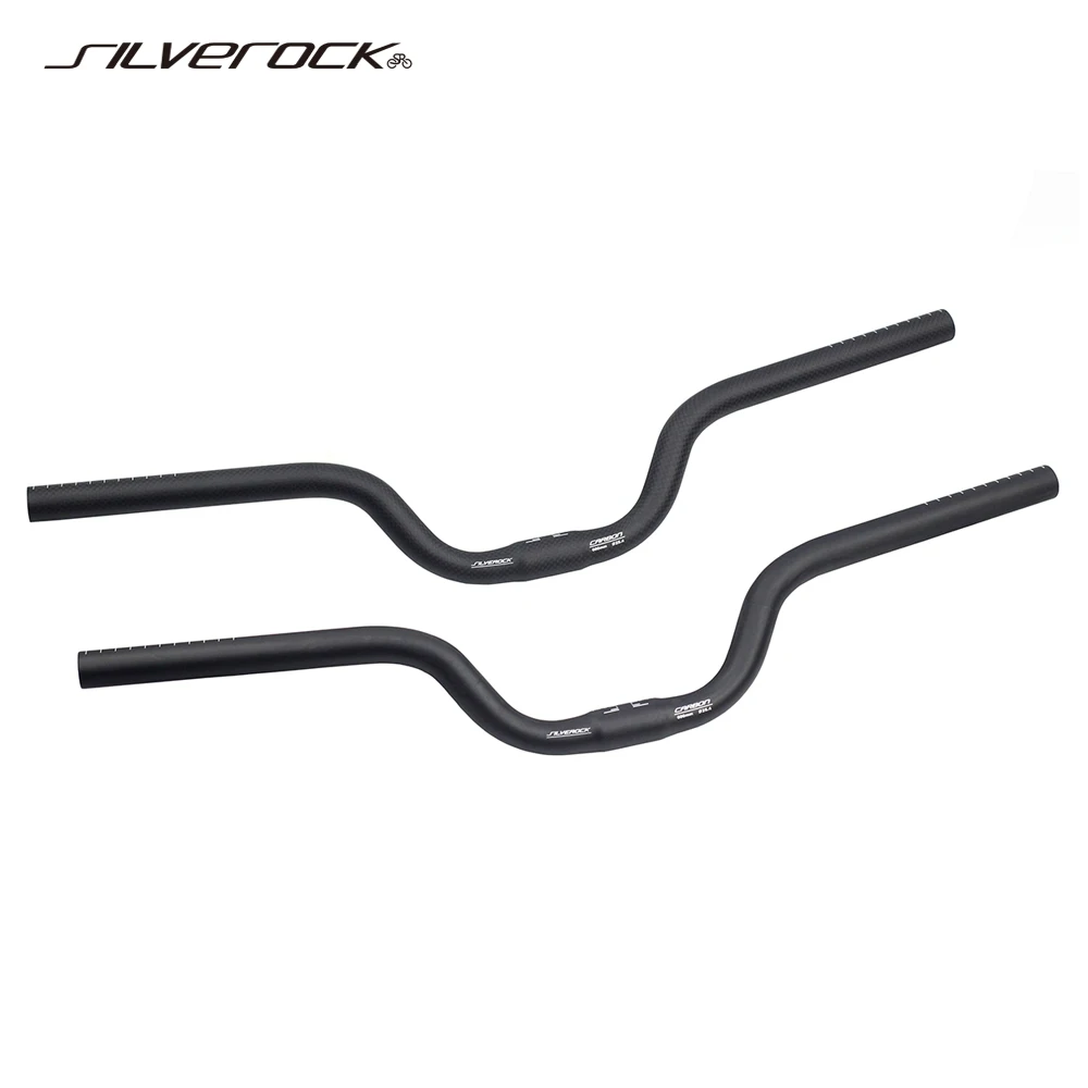 

SILVEROCK Carbon M Type Handlebar Mid Rise Bar 25.4mm x 600mm for Brompton K3plus Trifold Folding Bike Bicycle Super Quality