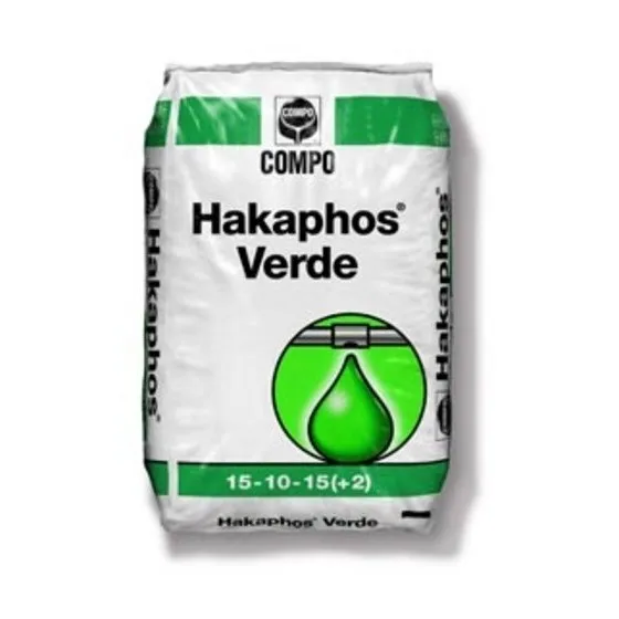 Green Hakaphos fertilizer, 25 Kg sacks, recommended for the start and maintenance of the crop in fruit, horticultural, platanera, citrus, vineyard, olive grove, gardens, wooden trees