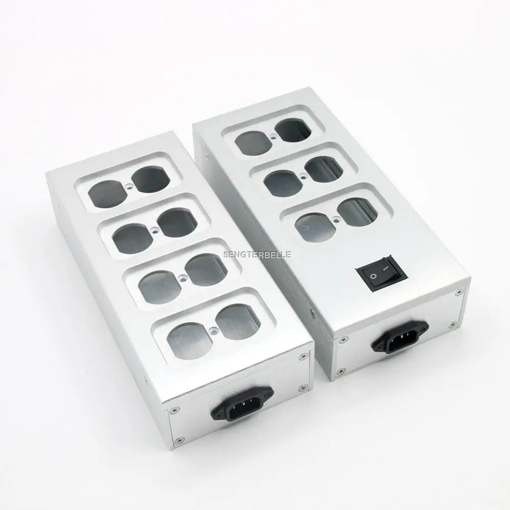 

Full aluminum HIFI US power outlet case home American Standard power socket chassis