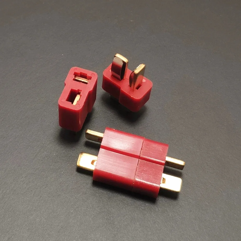 20pcs T 스타일 플러그 배터리 커넥터 DIY 모델 RC 자동차 보트 항공기에 대 한 4mm 열 수축 튜브와 남성 여성