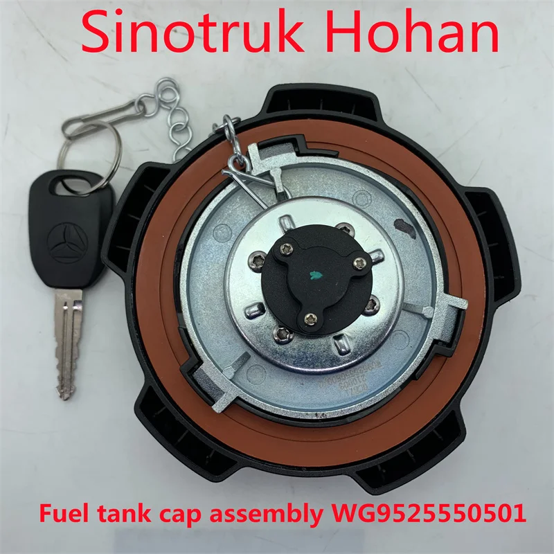 Fuel tank cap assembly WG9525550501 for sinotruk hohan Diesel tank lock with key truck parts