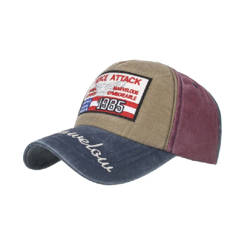 

Washed Baseball Cap Man Patchwork Snapback Hat Streetwear HipHop Sport Caps Casual Sun Visor Trucker Hat Retro Bone Dropshipping