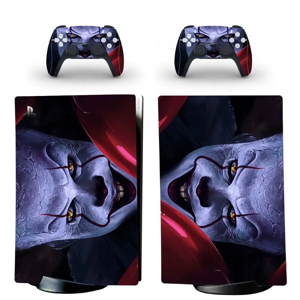 Pennywise PS5 Digital Edition Skin Sticker Decal Cover for PlayStation 5 Console and 2 Controllers PS5 Skin Sticker Vinyl