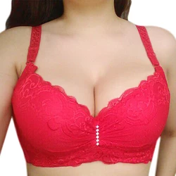 Sujetadores para mujer, talla grande, super Push up, bralette íntimo de encaje, lencería Sexy, ropa interior con aros E