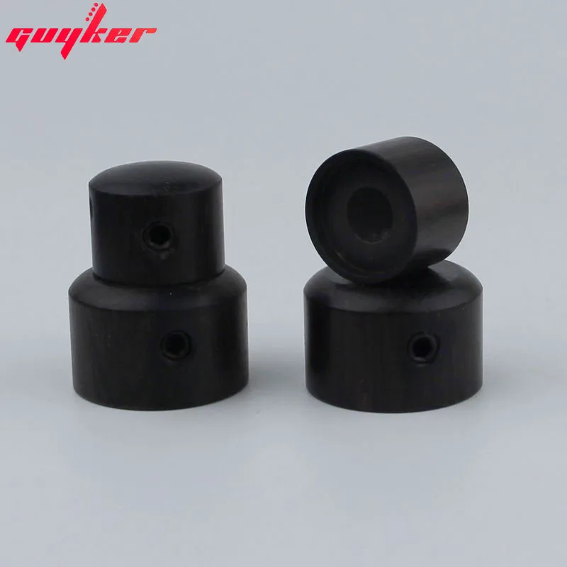 Guyker 2Pcs Ebony Concentric Stacked Knobs, Dual Dome Control Knobs, High Grade Dome Volume Tone Knob