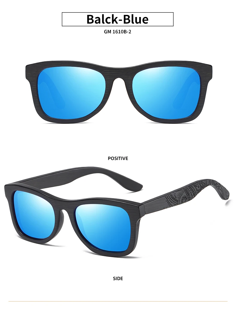 GM Holz-Sonnenbrille für Herren und Damen Luxus-Marken-Designer Polarisierte Sonnenbrillen Vintage-Sonnenbrille Damen-Brillen mit Papierbox – Detail 12